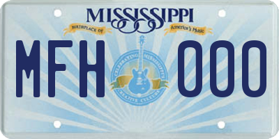 MS license plate MFH000