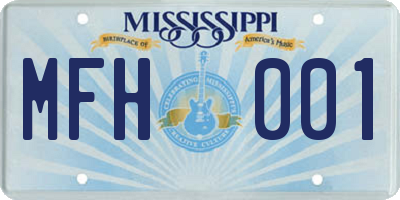 MS license plate MFH001