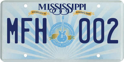 MS license plate MFH002