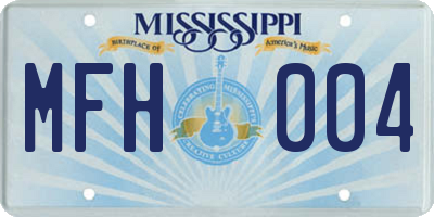 MS license plate MFH004