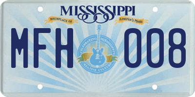 MS license plate MFH008