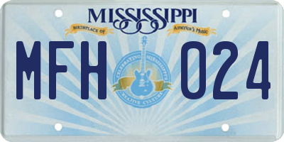 MS license plate MFH024