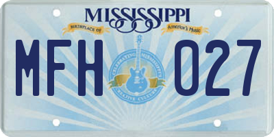 MS license plate MFH027