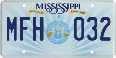 MS license plate MFH032