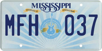 MS license plate MFH037