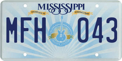 MS license plate MFH043