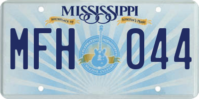 MS license plate MFH044