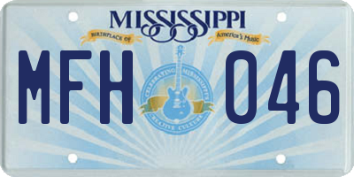 MS license plate MFH046