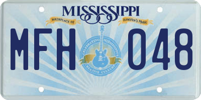 MS license plate MFH048