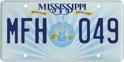 MS license plate MFH049