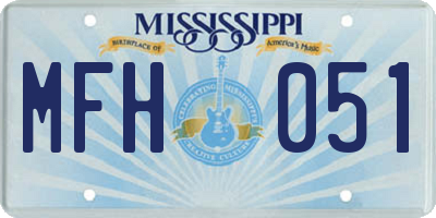 MS license plate MFH051