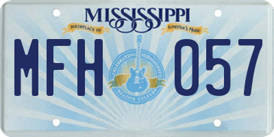 MS license plate MFH057