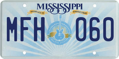MS license plate MFH060