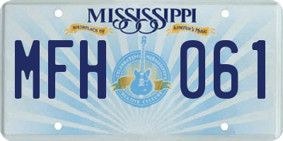 MS license plate MFH061
