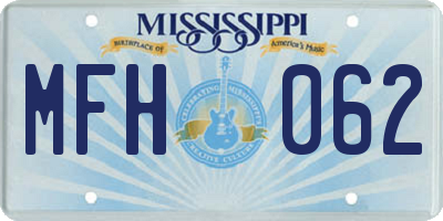 MS license plate MFH062