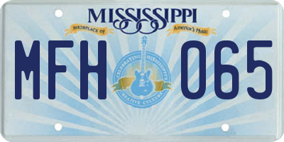 MS license plate MFH065