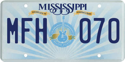 MS license plate MFH070