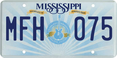 MS license plate MFH075