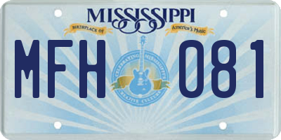 MS license plate MFH081