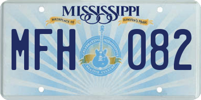 MS license plate MFH082