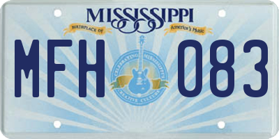 MS license plate MFH083