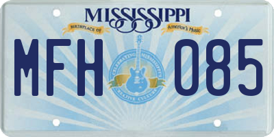 MS license plate MFH085