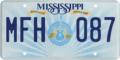 MS license plate MFH087