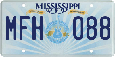 MS license plate MFH088