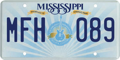MS license plate MFH089
