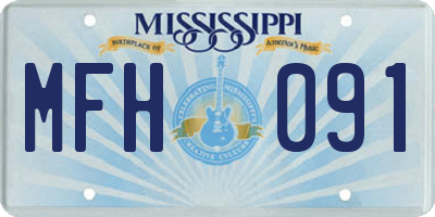MS license plate MFH091