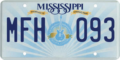 MS license plate MFH093