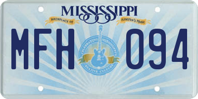 MS license plate MFH094