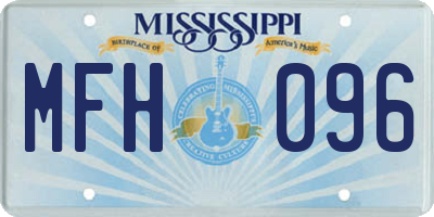 MS license plate MFH096