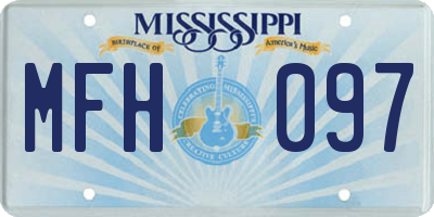 MS license plate MFH097