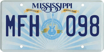 MS license plate MFH098
