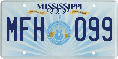 MS license plate MFH099