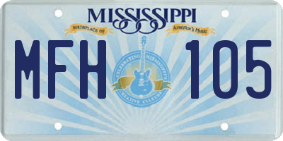 MS license plate MFH105