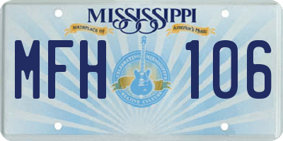 MS license plate MFH106