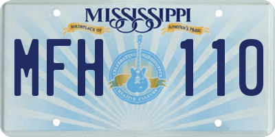 MS license plate MFH110