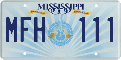 MS license plate MFH111