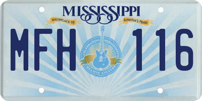 MS license plate MFH116