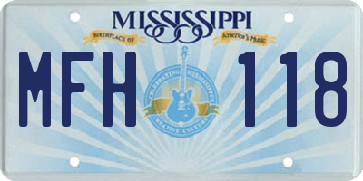 MS license plate MFH118