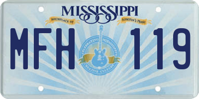 MS license plate MFH119
