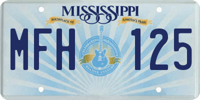 MS license plate MFH125