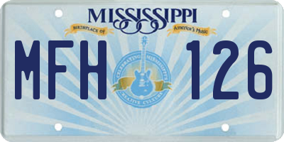 MS license plate MFH126
