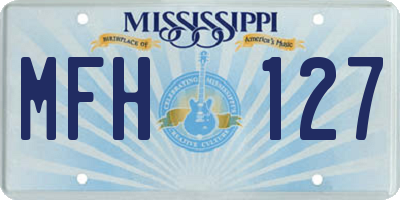 MS license plate MFH127