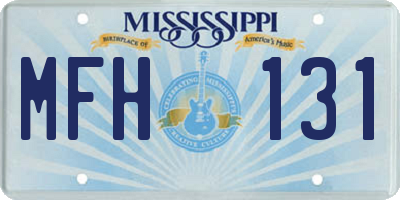 MS license plate MFH131