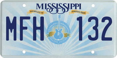 MS license plate MFH132