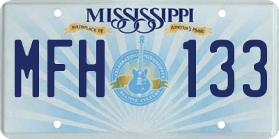 MS license plate MFH133