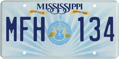 MS license plate MFH134